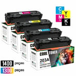 4x Toner Compatible for HP 203A Color LaserJet Pro M254dw M254nw MFP M281fdw