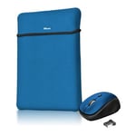 Xclio Yvo 2-in-1 Set: Reversible 15.6" Laptop Sleeve & Wireless Mouse