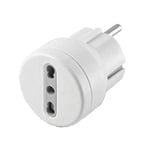 Electraline Adaptateur pour prise électrique, blanc, 71047