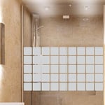 Ambiance Sticker Film Fenêtre Anti Regard Occultant - Autocollant Stickers Brise-Vue pour Vitre & Porte de Douche | Douche En Mosaïque - H55 x L100 cm