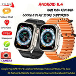 S8 Android Google Play 4g Sim-kortti Smart Gps Wifi Trace Sijainti Miehet Lapsi Opiskelija Älykello Kamera Ääni Video Sos Call Watch