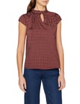 Comma 81.912.12.2578 Blouse, Rouge (Gris/Noir AOP 99B7), 44 Femme