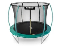 Trampoline de Jardin de 244 cm pour Enfants - Kit Complet avec Filet de sécurité intérieur, échelle, Housse de Ressorts, Tapis de Saut