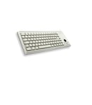 CHERRY G84-4400, Compact Keyboard with Trackball, French Layout (AZERTY), Wired (PS/2-Connection), 2 Mouse Keys, Mechanical ML Switches, Grey