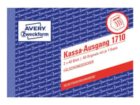 Avery Zweckform - Kontantutbetalningsform - 40 Ark - A6 - Liggande - Kopia - Självkopierande