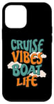 Coque pour iPhone 12 mini Bateau de croisière Bateau Vie Marins Vacances Vacances Voile Rivière