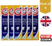 6 x Arm & Hammer Extra White Care Toothpaste for Bright, Healthy Smiles - 125g