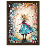 Artery8 Alice in Wonderland Clocks Down the Rabbit Hole Artwork Framed A3 Wall Art Print