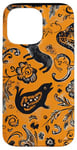 Coque pour iPhone 14 Pro Max Orange Bohème Paisley Live Weird Funny Naked Mole Rat Art Art