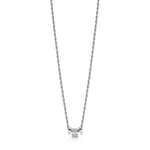 GUESS Guess Love Knot Silver Plated Crystal Disc Pendant Necklace female