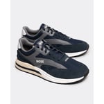 Boss Mens Kurt Runn Trainers - Blue - Size UK 7