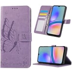 Fyriswho Coque pour Samsung Galaxy A05s 4G Étuis, Flip Rabat Folio Cuir PU Portefeuille Magnétique Emplacements Cartes Stand Feature Housse pour Samsung Galaxy A05s 4G (6.7") - Violet