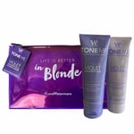 Purple Shampoo & Conditioner Set with Free Makeup Bag - No Yellow Hair Happy YOU