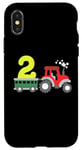 Coque pour iPhone X/XS Tracteur agricole 2ème anniversaire 2 ans pour tout-petits garçons enfants