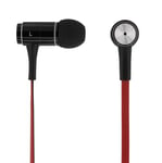 STREETZ in-ear hörlurar med mikrofon, volymkontroll och svarsknapp, trasselfri, 1,2m kabel, röd/svart