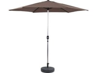 Parasol jardin droit Alu "Sol"  Rond  Diametre 3m  Taupe  Avec pied à lester