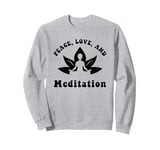 Meditation and Yoga New Age Retro Groovy Meditate Trendy Sweatshirt