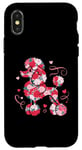 iPhone X/XS Cute Love Heart Roses Patten Valentines Day Poodle Case