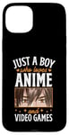 Coque pour iPhone 15 Plus Juste un garçon qui aime les anime et les jeux vidéo