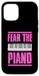 Coque pour iPhone 15 Fear The Piano Joueur de piano style vieilli