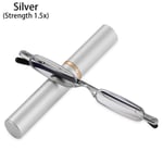 Smal Läsglasögon Slim Reading Glasses SILVER STYRKA silver Strength 1.5x