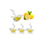 Mowze - 4 Presse Citron Individuel, Presse-Citron Presse-Agrumes Manuel, Acrylique Clip Citron Manuel Fruits Presse-Agrumes Accueil Cuisine Bar