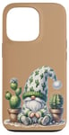 Coque pour iPhone 13 Pro Grumpy Cactus Dad Gnome With Succulent Pots For Cactus Lover