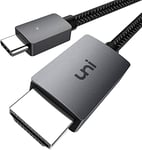 uni USB C to HDMI Cable 4K@30Hz [Stable,High-Speed] 3M Long Type C to HDMI Cable [Thunderbolt 3/4 Compatible] for Home Office, Compatible for iPad Pro/Air, MacBook Pro, Galaxy S23/S22/S21, Huawei P40