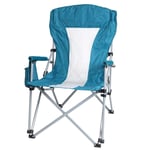 Chaise De Camping Hwc-L50, Chaise Pliante Chaise De Pêcheur Chaise De Régie, Lavable Housse De Protection Acier Tissu/TextileTurquoise