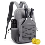 G4Free Sac à Dos de Pickleball léger pour Homme et Femme - Sac à Dos réglable - Convient pour 2 à 4 pagaies - Sac à Dos à bandoulière pour Le Sport, Gris Clair, Sac à Dos