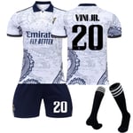 22-23 Real Madrid Dragon Mönster T-shirt fotbollströja Set VINI JR. 20 M