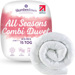 All Seasons Duvet 15 Tog 3-in-1 Combi (10.5 + 4.5 Tog) by Slumberdown,Super King