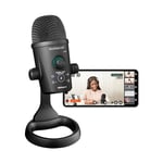 Roland GO:PODCAST Video Podcasting Studio for Smartphones | Easy-To-Use Livestreaming System for Podcasters, Vloggers & More | Intuitive Video App | High-Quality USB Microphone | Four Polar Patterns