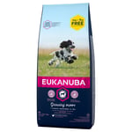 15 + 3 kg gratis! 18 kg Eukanuba Adult og Puppy store og mellomstore raser - Puppy Medium Breed