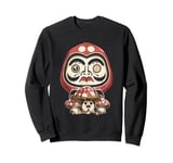 Daruma Doll Japan Cottagecore Aesthetic Mushroom Hat Sweatshirt