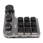 Mini clavier personnalis&eacute; 9 touches 3 boutons Programmable rvb r&eacute;tro-&eacute;clair&eacute; programmation Macro clavier pour ordinateur logiciel de jeu noir