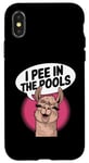 iPhone X/XS Funny Llama Confession "I Pee In The Pools" Sarcastic Humor Case