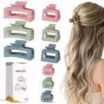 Medium Claw Hair Clips Set for Women - 3 Styles Rectangle Clips for Thick Hair| 3.5 Inch Large Hair Claw Clips for Thick Hair + 2Inch Medium Hair Claw Clips for fine Hair + 1.5Inch Small Hair Clips