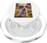 Chien chiot super mignon animaux ferme animal de compagnie riant souriant PopSockets PopGrip pour MagSafe