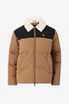 Lyle & Scott - Jacka Borg Collar Puffer - Brun