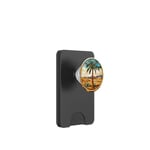 Lush Palm Tree in Serene Desert Landscape PopSockets PopWallet for MagSafe