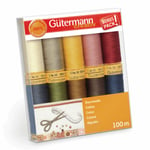 Gutermann Thread Set: Natural Cotton: 10 X 100m: Colour Assortment 3