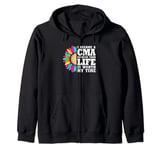 Floral CMA Medical Assistant Your Life Is Worth My Time Zip Hoodie