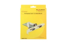 Delock PCI Express Card > 2 x Serial RS-232 - seriell adapter - PCIe 2.0 - RS-232 x 2