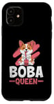 Coque pour iPhone 11 Boba Queen - Thé au lait pour chien - Pour amoureux des perles