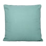 Fusion - Coussin d'extérieur uni Bleu Sarcelle (43 x 43 cm) - Résistant aux UV - Résistant à l'eau - 100% Coton - Rembourrage Inclus - Coussin passepoilé Bleu Sarcelle - Coussin de Jardin avec Housse