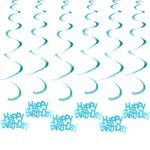 1 Setti Tee itse kulta/hopea/värillinen paperi Happy Birthday liput Garland-Sky Blue-1setti