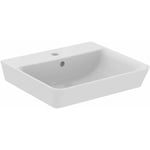 Ideal Standard Connect Air - Lavabo Cube 50x45x16 cm, avec un trou pour mitigeur, blanc E030101