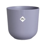 Elho Jazz Round Ø 14cm - Petit Pot de Fleurs d'Intérieur - Plastique 100% Recyclé - Structure Unique - Ø 14.2 x H 13.1 cm - Violet/Lavande Lilas