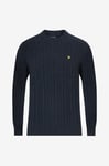 Lyle & Scott - Tröja Cable Crew Neck Jumper - Blå